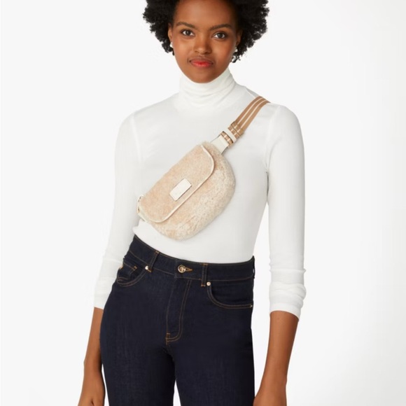 Kate Spade Rosie Tan Faux Shearling Belt Bag - Picture 11 of 11